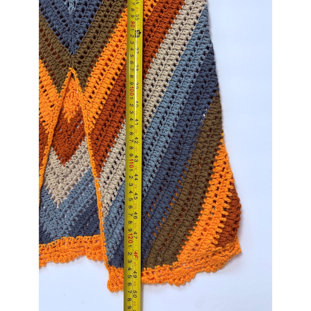 Free People Womens Boho Freya Striped Slip Dress Crochet Knit Size S Festival - Picture 9 of 11